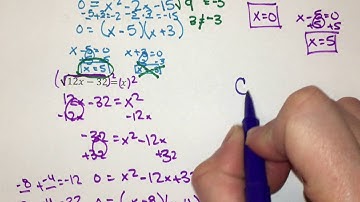 Solving Radical Equations With Extraneous Solutions