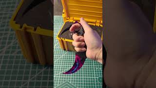 CSGO Galaxy Skin Balisong Trainer Flip Folding Knife With Case #csgoclips #csgo #csgotrailer