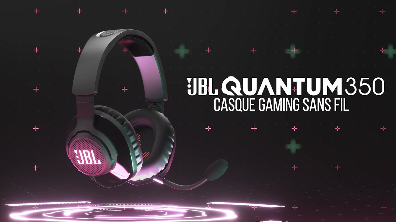 JBL Quantum 350 Casque gaming PC sans fil avec micro amovible 