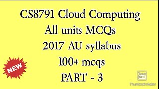 cs8791 cloud computing All units mcqnotes / 500+ MCQ / 2017 AU syllabus