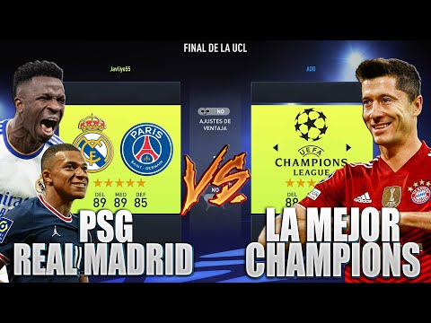 PSG y REAL MADRID vs La MEJOR CHAMPIONS LEAGUE | Experimentos Fifa 22