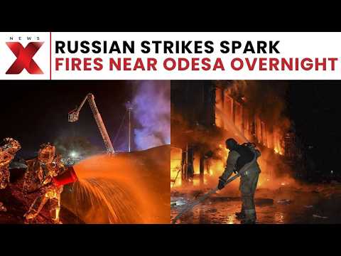 Odesa Ukraine: Russian Missile, Drone Attack Sparks Fires Near Warehouses, Smoke Rises NewsX