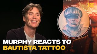 Cillian Murphy on his first time watching Oppenheimer & seeing Dave Bautista's tattoo