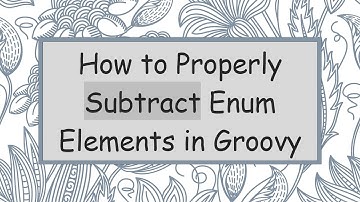 How to Properly Subtract Enum Elements in Groovy