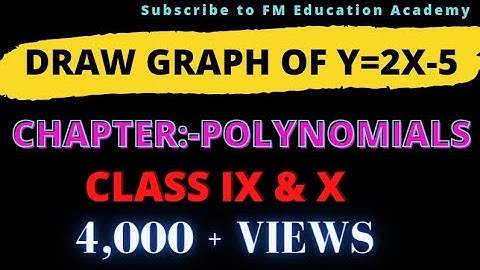 How to draw graph of y = 2x-5 //  graph of a linear polynomial //Class 9 &10//Chapter Polynomials