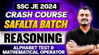 SSC JE Crash Course 2024 | Reasoning - 01 | Alphabetical Test & Mathematical Operator | All Branches