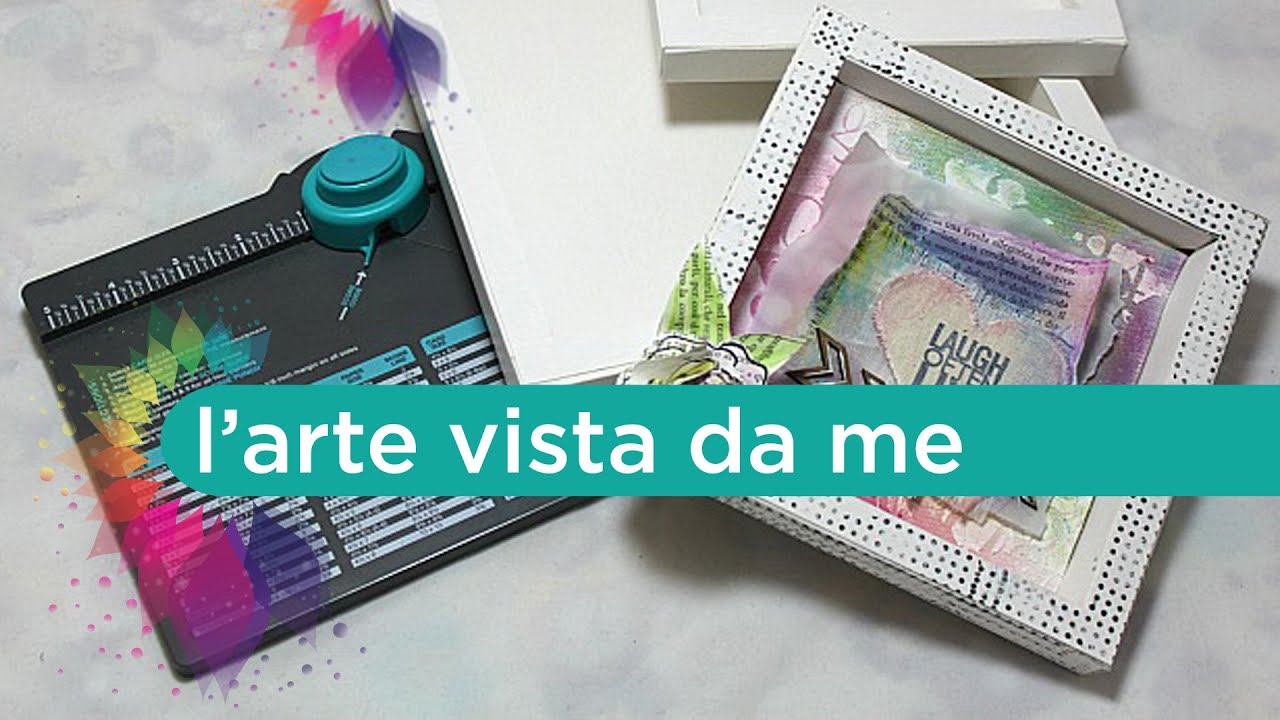 Cornice 3D-Shadow box con Envelope Punch Board-Scrapbooking Tutorial-Cornice Fai da te