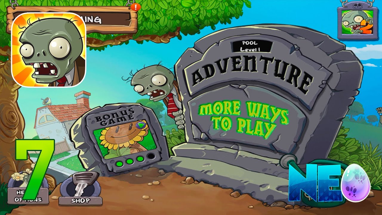 Plants vs. Zombies (HD): Gameplay Walkthrough Part 7 - Night Level 8-10 ...