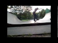 Skateboarding miniramp wheelies