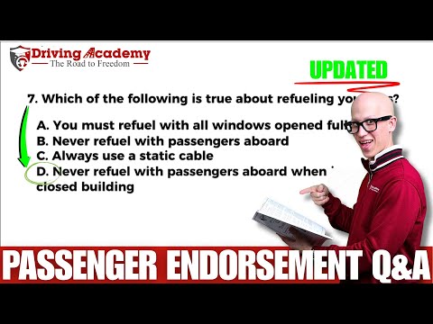 CDL PASSENGER ENDORSEMENT QUESTION AND ANSWER CHEAT SHEET 2025