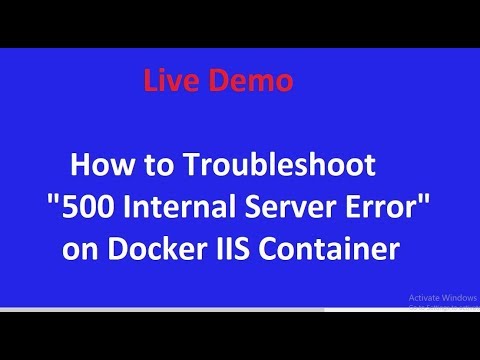 Troubleshooting 500 Internal Server Error on Docker IIS Container