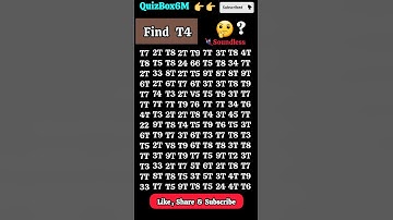find out the odd number "T4"🔥👀 #iqtest #brainteaser