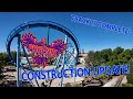 Track complete pheonix rising construction update 41424 bm family suspended roller coaster