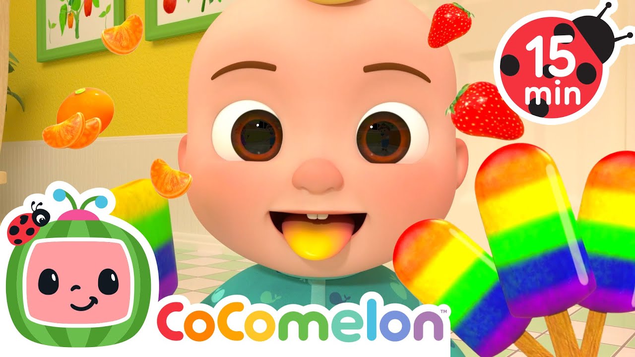 Learning Colors with Fruit Pops! 🍎🍊🍌 Colorful CoComelon Nursery Rhymes