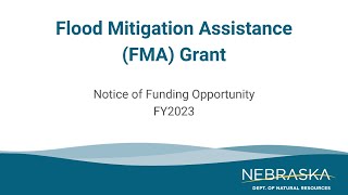 Flood Mitigation Assistance (FMA) Grant Notice of Funding Opportunity FY2023
