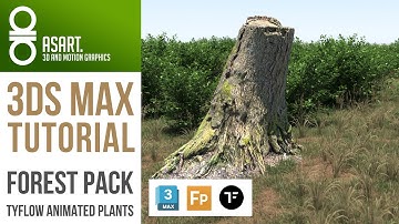 3Ds Max and Forest Pack and tyFLOW Tutorial | "How to scatter animated plants"