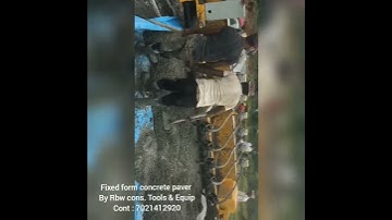 Fixed form road paver