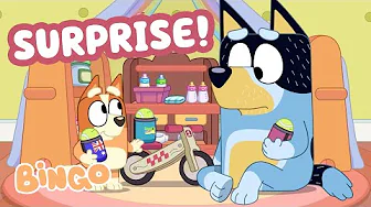 Bingo Wants Dad to Play a Game! 😆 🎾 | Bluey Highlight - Surprise! ⭐️ | Bingo - Official Channel