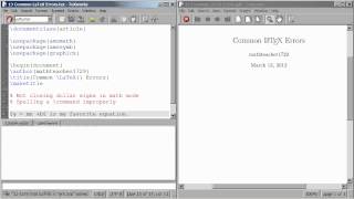 LaTeX Tutorial 13 Two Common LaTeX errors