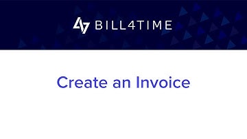 Create an Invoice | Bill4Time - Invoicing