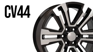 Fit's Chevrolet Silverado Trucks - OE Wheels CV44 Black Machined 22x9