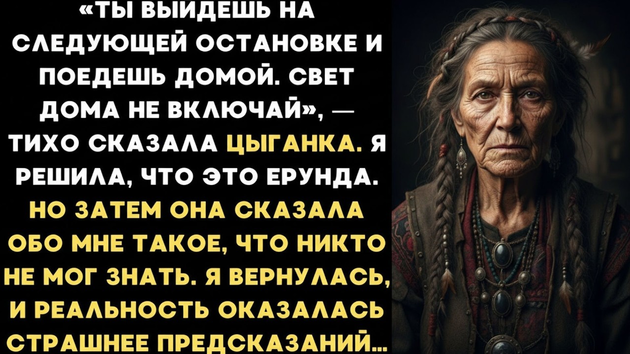«Ты выйдешь на следующей остановке и поедешь домой  Свет дома не включай», — тихо сказала цыганка