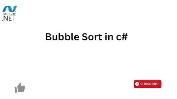 Bubble Sort of an Array in C#