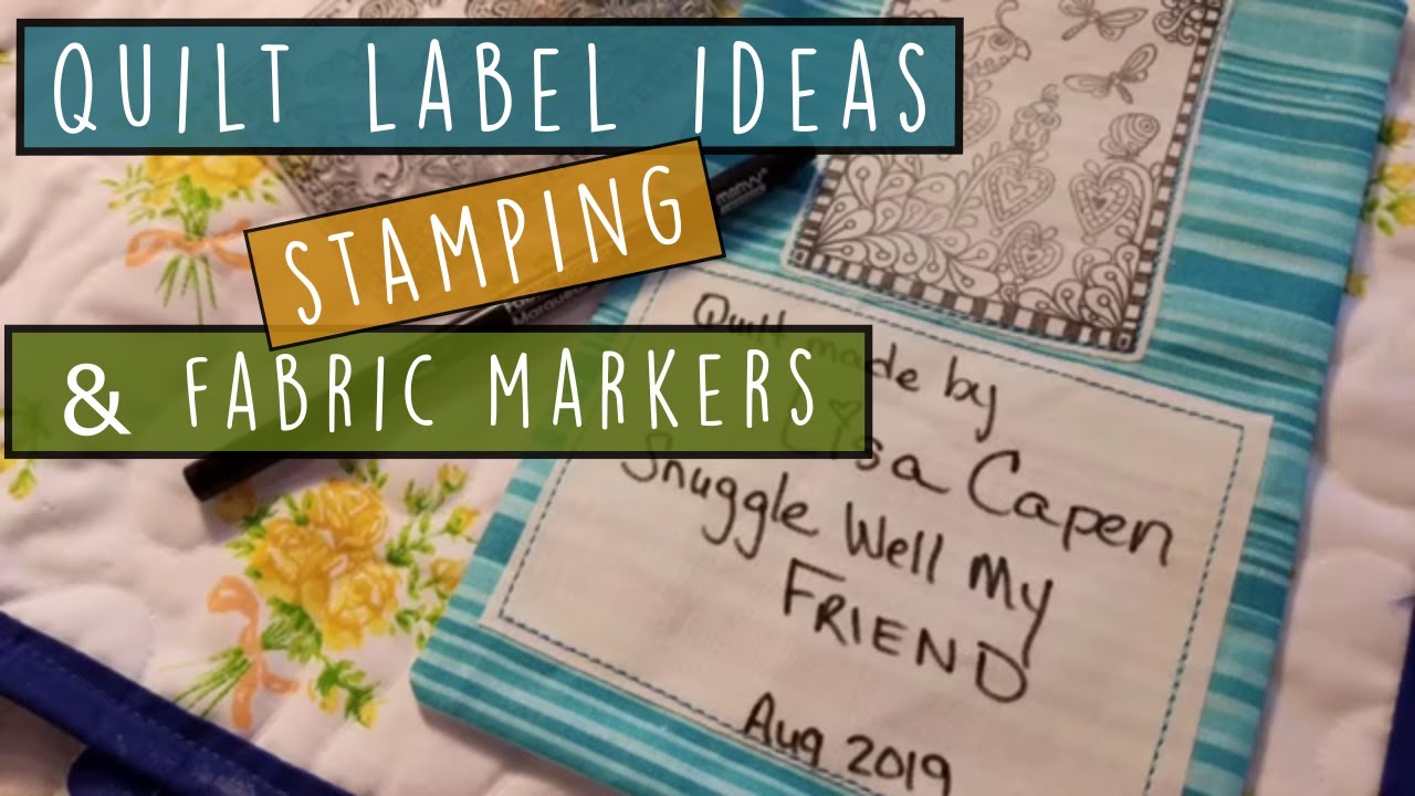 How to Make a Quilt Label with an Embroidery Machine, and how to sew it  onto your quilt 