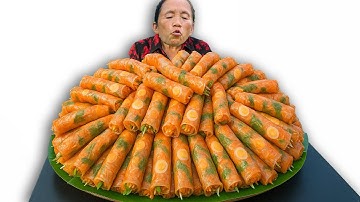 Bà Tân Vlog - Lần Đầu Làm Mâm Bánh Tráng Cuốn Khổng Lồ Đãi Cả Làng