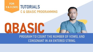 Qbasic program to count number of vowels in a string.
