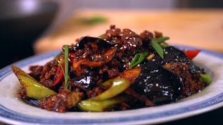 Chinesische Aubergine mit Hackfleisch