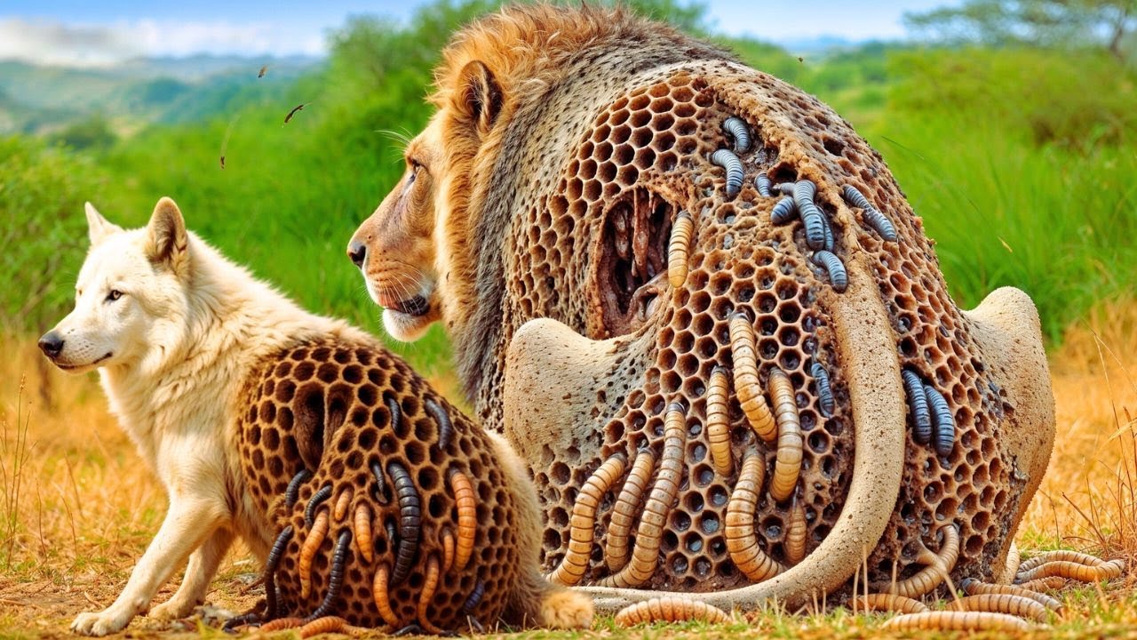 Rescue Story: Wolf Surrounded by Bees Rescued by Rescue Team