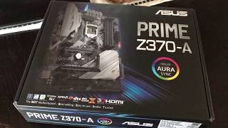 Asus Z370-A Prime Motherboard Unboxing