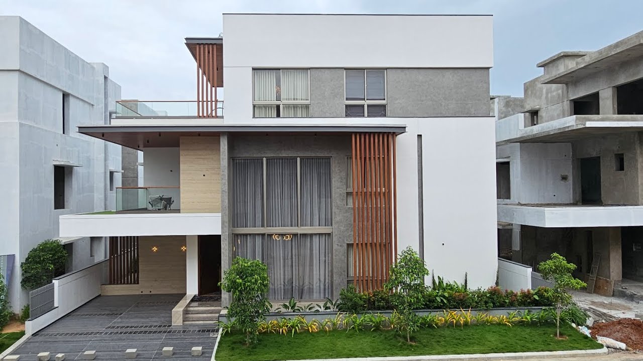 600 Sqyards Triplex Villa For Sale In Gated Community Hyderabad Gachibowli Tellapur 5Bhk Villas 