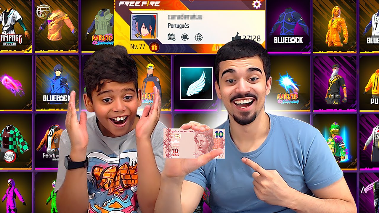 COMPREI UMA CONTA MISTERIOSA POR R$9,98 REAIS NO FREE FIRE! KKKKKKKKKKK