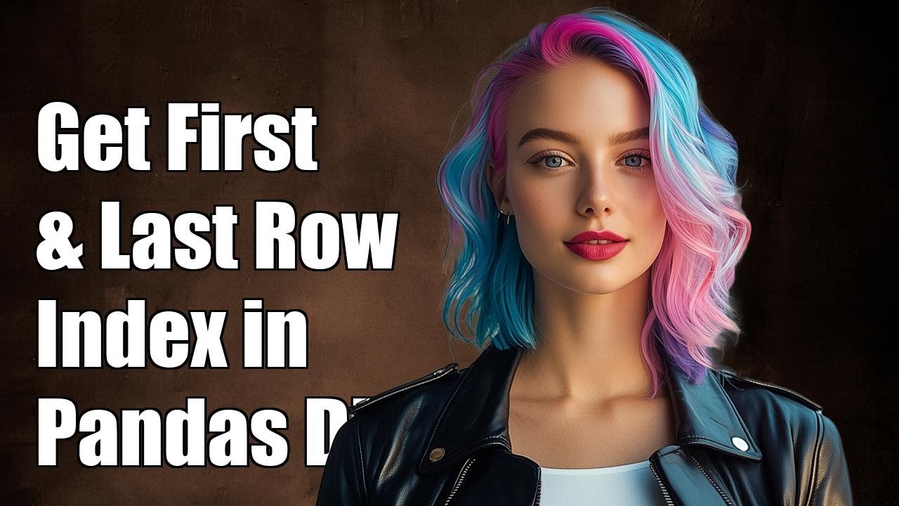 How to Get First and Last Row Index in a Pandas DataFrame - YouTube