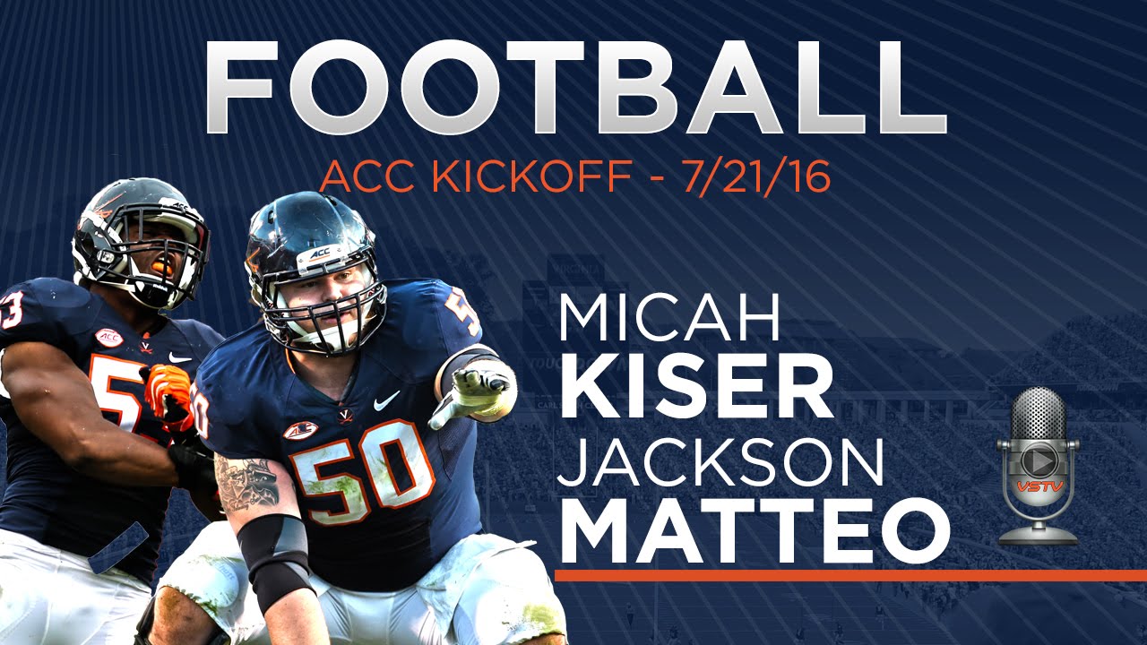 FOOTBALL UVA Players ACC Kickoff Press Conference YouTube