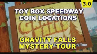 Toy Box Speedway Gravity Falls Mystery Tour Coin Locations