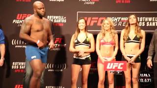 UFC Fight Night Zagreb Gabriel Gonzaga vs Derrick Lewis weigh-in face off
