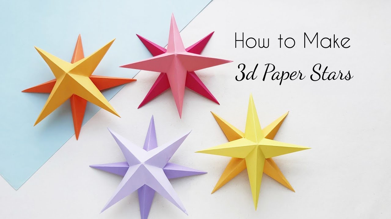 How to Make 3D Paper Stars (The Perfect Christmas Decoration for