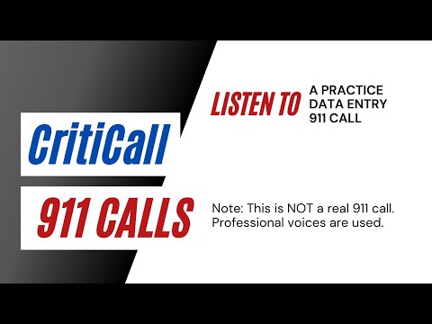 CritiCall 911 Dispatch Test Example