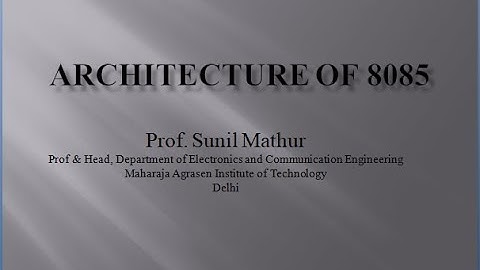 Microprocessor 8085 Programming Model