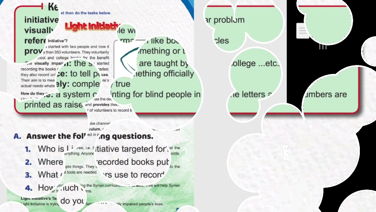 شرح الدرس الثاني للصف التاسع/ light Initiative/ايمار/Reading/ Vocabulary/ Speaking كتاب الطالب