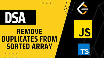 Remove Duplicates from Sorted Array || DSA with JavaScript || in Hindi || Leetcode - 26