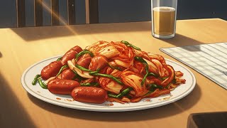 엄마의 김치로 만드는 김치 소시지 볶음 레시피 | Kimchi Sausage Stir-Fry (애니요리, 집밥 감성)