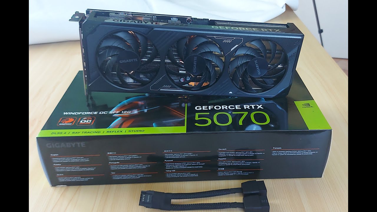 GIGABYTE GeForce RTX 5070 WINDFORCE OC SFF 12G - YouTube