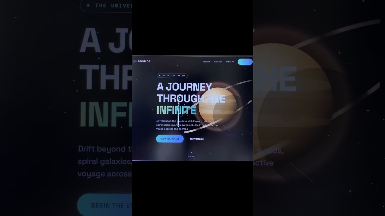 Space Landing Page — HTML, CSS & JS (Demo) #coding #frontend #gamedev