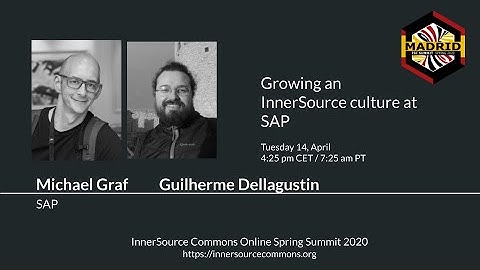Guilherme Dellagustin and Michael Graf (SAP) at ISC.S10 - Growing an InnerSource culture at SAP