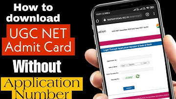 How to download ugc net admit card without application number || Reset password