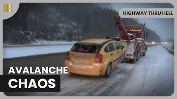 Risky Recovery: Towing Trucks in Avalanche Zone | Highway Thru Hell